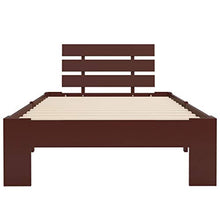 BIGTO - Struttura per letto in legno di pino massiccio, per camera da letto, stile C, 100 x 200 cm, colore: Marrone scuro