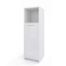 Vicco Mobiletto bagno medio Kiko Armadietto bagno Bianco/Cemento/Bianco lucido
