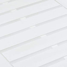 BIGTO - Tavolo da pranzo da giardino in plastica, decorazione bistrot bianco, 78 x 55 x 38 cm