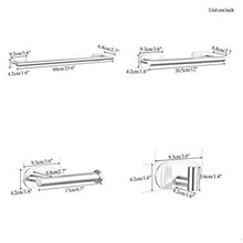 Set Accessori da Bagno Nero Adesivo 60cm Portasciugamani con Porta Carta Igienica 30cm Asciugamano Anello e Gancio, 4 pezzi