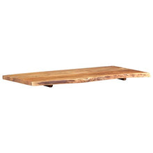 FAMIROSA Piano per Lavabo Bagno in Massello di Acacia 120x55x3,8 cm