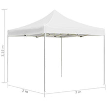 E E-NICES Gazebo Professionale Pieghevole Alluminio 2x2 m Bianco