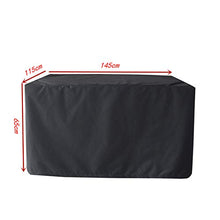 THJ Set di Mobili da Giardino per Esterni, Rivestimento per Mobili in Tessuto Oxford 210D Resistente all'Acqua E Resistente per Set di Cubi, Mobili da Giardino (145 * 115 * 65cm,Nero)