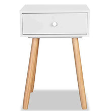 Cassettiera camera da letto,2 Pezzi comodino camera da letto,comodino piccolo in legno di pino massiccioper camera da letto, 40 x 30 x 61 cm Bianco