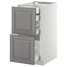 MAXIMERA/METOD base cb 2 frnts/2 basso/1 md/1 hi drw 40x61.9x88 cm bianco/grigio Bodbyn