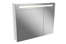 Fackelmann Lino armadietto a Specchio LED 3D in der Colore Bianco Larghezza 90 cm