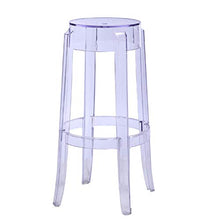 HLQW Sgabello circolare in plastica trasparente ispessimento cristallo acrilico sedia per la casa moda creativo alto sgabello bar (colore: trasparente)