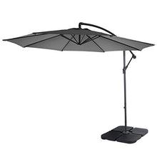Mendler Ombrellone Giardino Spiaggia Acerra 3m con Base Grigio