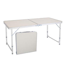 Huazhang - Tavolo pieghevole multiuso portatile, 120 x 60 x 170 cm, colore: Bianco