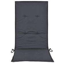 UnfadeMemory 2 Pz Cuscini per Sedie da Giardino Comoda e soffice Imbottitura Antracite 120x50x3 cm