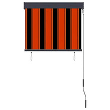 vidaXL - Tenda avvolgibile per esterni, 80 x 250 cm, arancione e marrone
