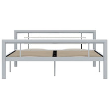 vidaXL Giroletto Grigio e Bianco in Metallo 120x200 cm