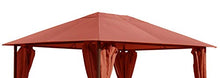 QUICK STAR Tetto di ricambio per gazebo da giardino 3x4m Rosso-arancio