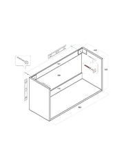tft Mobile da Bagno Sospeso con Lavabo Specchio e Lampada a LED Luna Rovere Miele