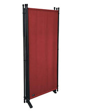 QUICK STAR Paravento da Giardino 170 x 165 cm 3 parti pieghevole Divisorio in Tessuto Protezione della Privacy Rosso-Arancio