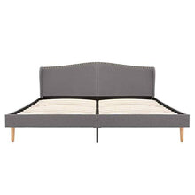 SKM Letto con Materasso Tessuto Grigio Chiaro 180x200cm (48.85kg)