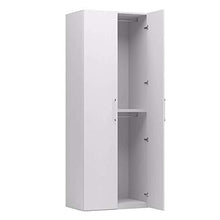 Dmora Guardaroba Legno Massello, Made in Italy, Altezza 247 cm, Armadio da Camera Moderno (Bianco, 6 Ante)