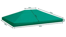 QUICK STAR Tetto di Ricambio per Gazebo 3x4m Verde
