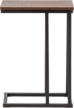 Marchio Amazon - Movian C- Shape Side Sdt-L Tavolo Extra/Divano Punta/Dessert Letto, Wood, Marrone e Nero, 45 X 25,4 X 63,7 Cm