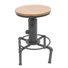Aohuada - 2 sgabelli da bar vintage, design industriale, altezza regolabile, 60-80 cm