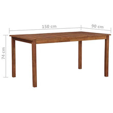 SKM Tavolo da Giardino 150x90x74 cm in Massello di Acacia