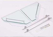 GDFEH Scaffale di Vetro Bagno Doccia Scaffale Triangolo Bagno Bagno Scaffali da Bagno 2 Scaffali di stoccaggio a Parete a Muro per Bagno