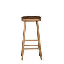 Amazon Brand, Sgabello, 39,8 x 34,8 x 81 cm, legno di quercia selvatica oliato, naturale