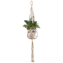 MICROSHE Macrame Plant Hanging Planter Fodera in Cotone per Interni da Interni, Set di 3, per Bambini (Colore : Beige, Dimensione : Set of 3)