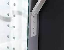 Salbay - Specchio da bagno moderno illuminato a LED con luci per rasoio, con presa e sensore (con presa rasoio)