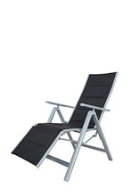 Strandgut Sedia a Sdraio, Grigio/Nero