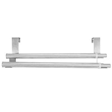 Portasciugamani Samfox, portasciugamani da bagno a scomparsa in acciaio inox, appendiabiti per bagno(Double bar)