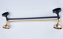 BEIEU - Portasciugamani vintage bronzo nero unipolo bagno europeo
