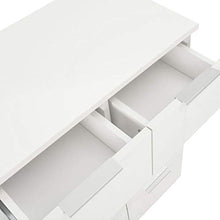 Tidyard Credenza Cucina Bianca in Truciolato, con 8 Cassetti, Mobili Credenza, Credenza Cucina Moderna, 60x35x76 cm