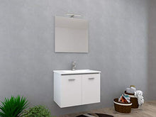 Ideastella MOBILE CON LAVABO PER BAGNO SERIE IBIZA 75 CM (Bianco Lucido)