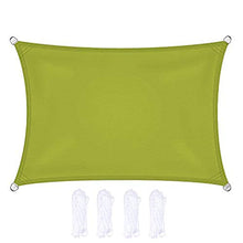 CENPENYA Tenda a Vela Rettangolare Traspirante Protezione Raggi UV Impermeabile e Resistente, Tenda a Vela per Giardino Balcone Terrazza (2x4m,Giallo Verde)