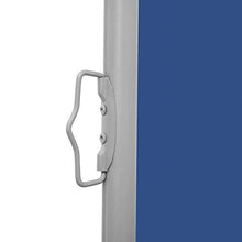 Tenda da sole laterale estensibile blu 140 x 1000 cm