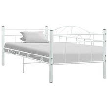 BIGTO - Struttura letto in acciaio per camera da letto, 90 x 200 cm, colore: Bianco