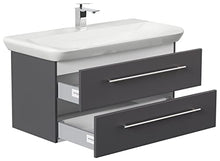 emotion Lavabo con mobiletto, Legno, Antracite Lucido, 100x45x41,6 cm, 2 unità