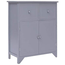Tidyard Armadietto Grigio 60x30x75 cm in Legno di Paulownia