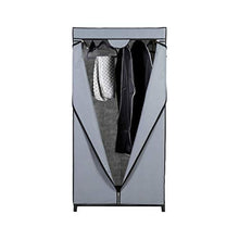 axentia Armadio Pieghevole, Materiale: Legno, Nero/Grigio, ca. 75 x 150 x 50 cm