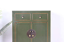 Yajutang Comò cinese in stile orientale/asiatico, verde oliva