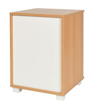 ts-ideen Comodino Mobiletto 56x40 cm Stile Moderno con 2 cassetti. Color Rovere e Bianco