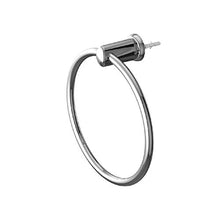LH Handy ring muro - Portasciugamani appendino da muro, in acciaio, ideale anche per legno e cartongesso - 100% Made in italy - cromato