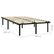 SKM Giroletto Nero in Metallo 180x200 cm (22.7kg)