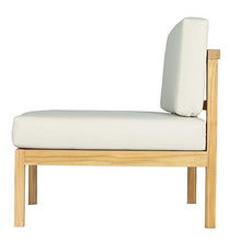 Teako Design - Sedia da giardino Pusiano in teak con cuscini in legno massiccio non trattato resistente alle intemperie