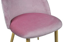 Sedia Imbottita in Velluto Rosa MOD. Sophie (2 pz)