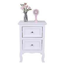 Comodino, comodino a due livelli, colore bianco
