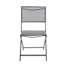 Sedia pieghevole nera in acciaio, da 45,5x86x53 cm Nero