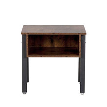 Beliani Comodino Stile Industrial Rustico Legno Scuro Gambe in Ferro Vonore
