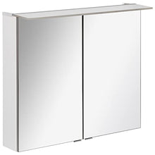 Fackelmann, set di mobili da bagno B.Perfect, 3 pezzi, con lavabo, lavandino in ceramica, 80 cm e armadietto a specchio a LED